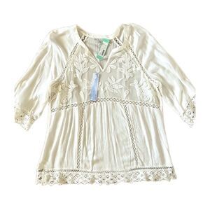 Lacey white boho Top